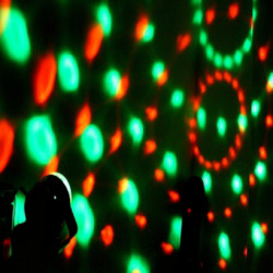 PAREJA EFECTO LED RGB GIRATORIO SANDA
