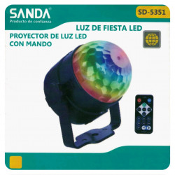 PAREJA EFECTO LED RGB GIRATORIO SANDA