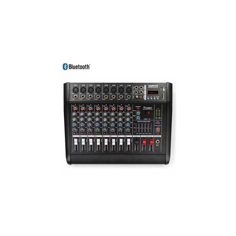 MESA MEZCLAS AMPLIFICADA 8 CANALES VONYX